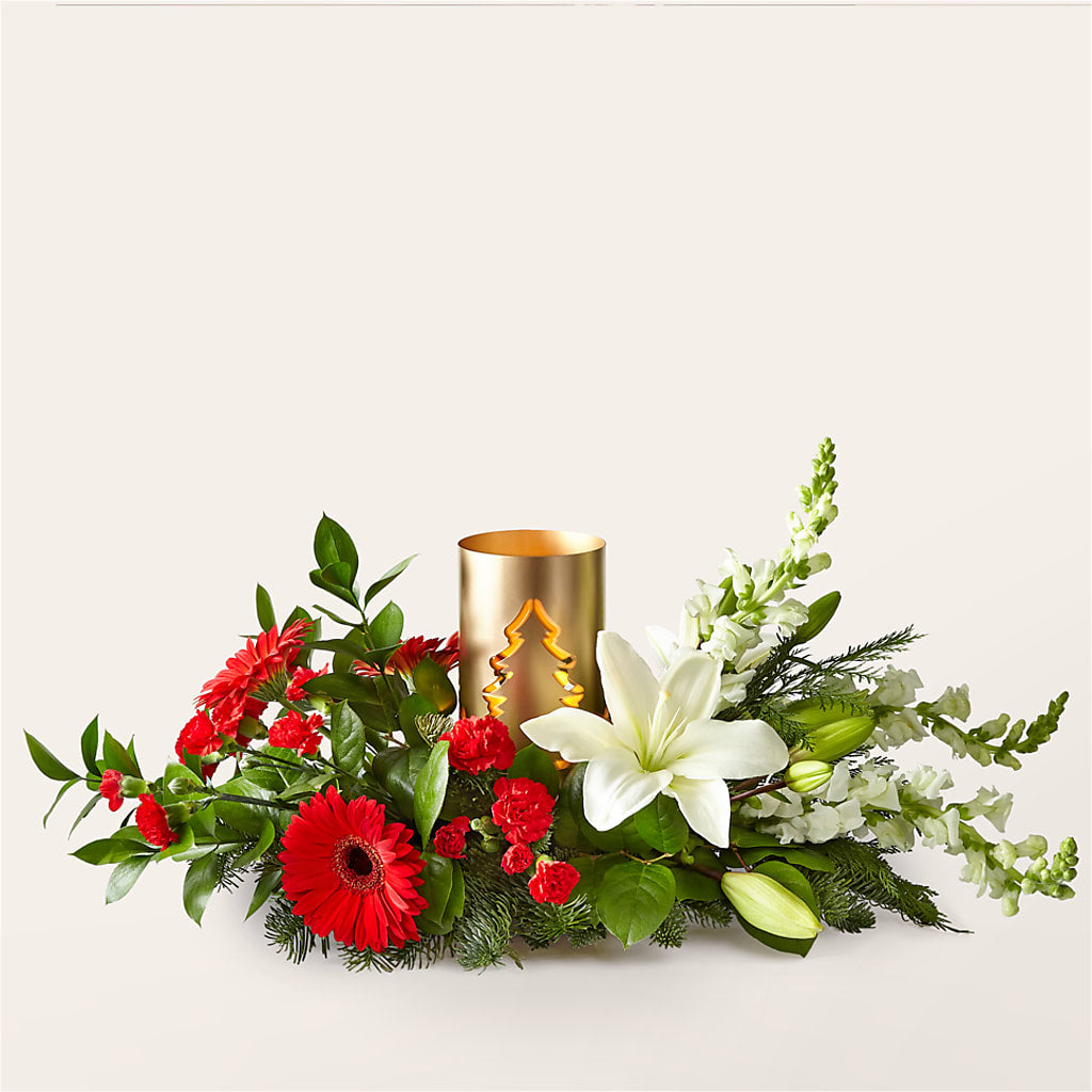 Mingle & Jingle Centerpiece – BLOOM & BLOSSOM NORTH RALEIGH, Cary NC