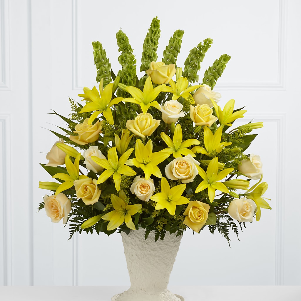 Golden Memories Arrangement – BLOOM & BLOSSOM NORTH RALEIGH, Cary NC