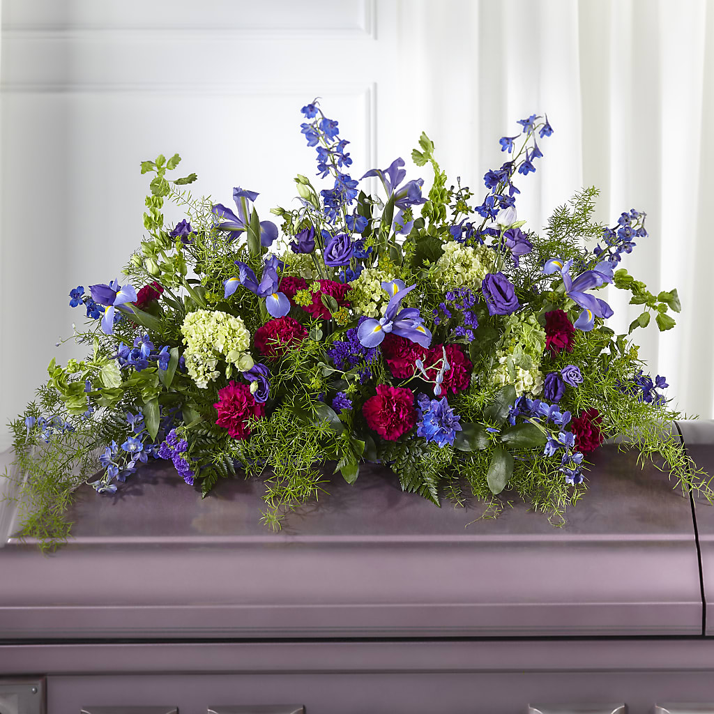 Always Treasured Casket Spray – BLOOM & BLOSSOM NORTH RALEIGH, Cary NC