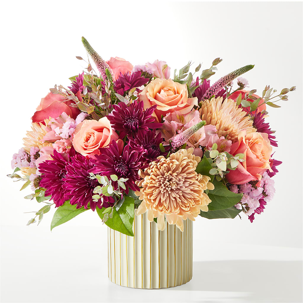 Berry Cobbler Bouquet with Ivory Vase – BLOOM & BLOSSOM NORTH RALEIGH, Cary NC