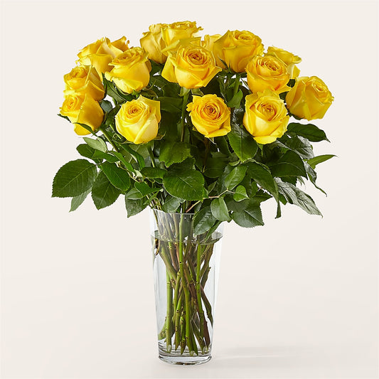 Long Stem Yellow Rose Bouquet – BLOOM & BLOSSOM NORTH RALEIGH, Cary NC