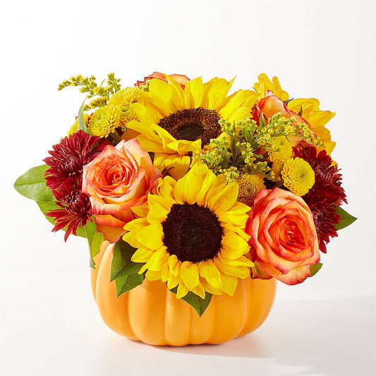 Golden Gourd Pumpkin Bouquet – BLOOM & BLOSSOM NORTH RALEIGH, Cary NC