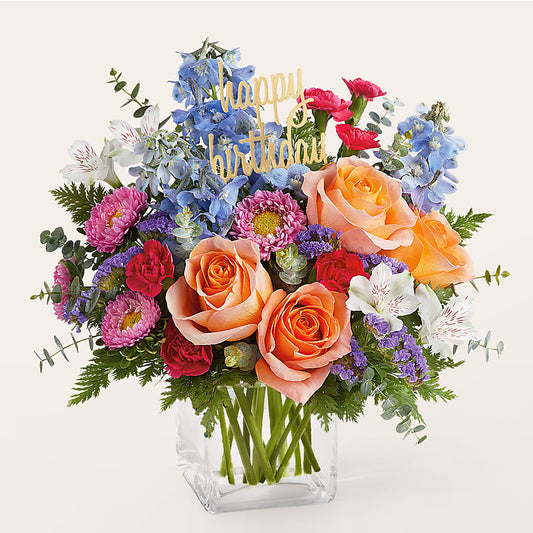 Birthday Bash Bouquet – BLOOM & BLOSSOM NORTH RALEIGH, Cary NC