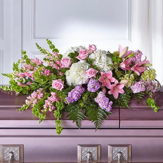 Life's Gratitude Casket Spray – BLOOM & BLOSSOM NORTH RALEIGH, Cary NC