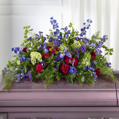 Always Treasured Casket Spray – BLOOM & BLOSSOM NORTH RALEIGH, Cary NC