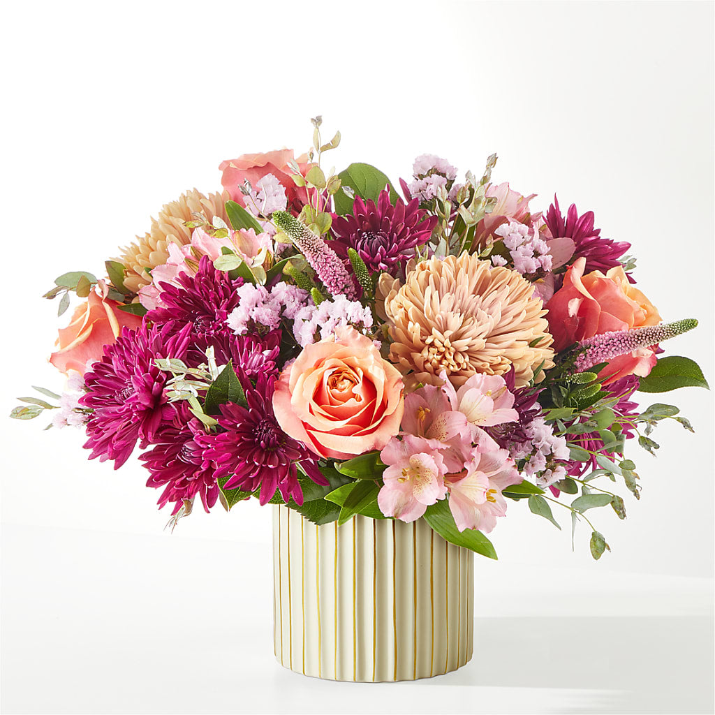 Berry Cobbler Bouquet with Ivory Vase – BLOOM & BLOSSOM NORTH RALEIGH, Cary NC