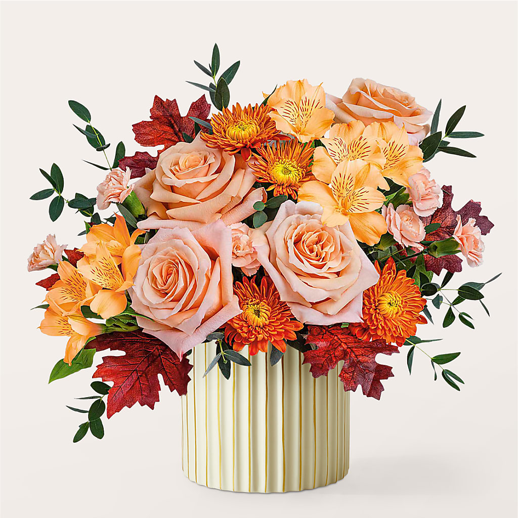 Spiced Latte Bouquet with Ivory Vase – BLOOM & BLOSSOM NORTH RALEIGH, Cary NC