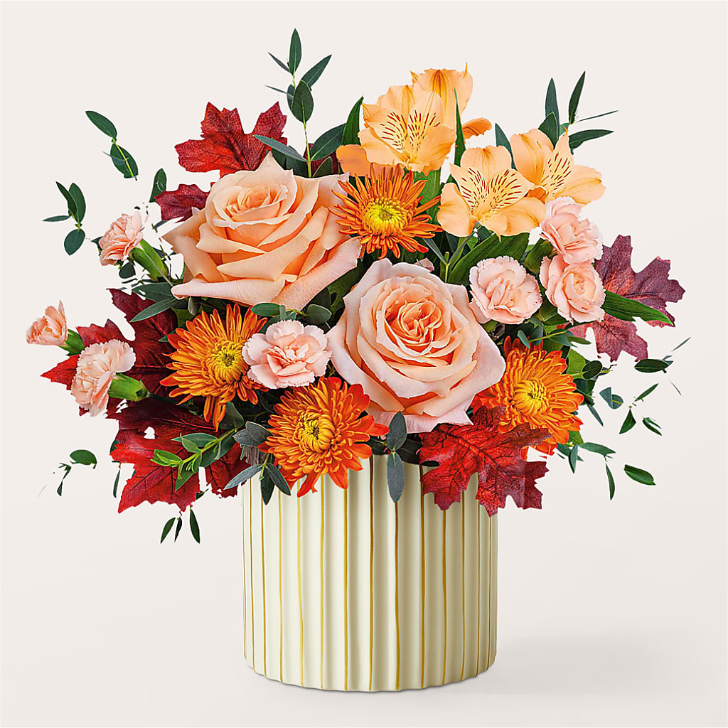 Spiced Latte Bouquet with Ivory Vase – BLOOM & BLOSSOM NORTH RALEIGH, Cary NC