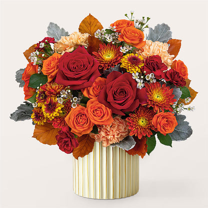 Merlot Bouquet with Ivory Vase – BLOOM & BLOSSOM NORTH RALEIGH, Cary NC