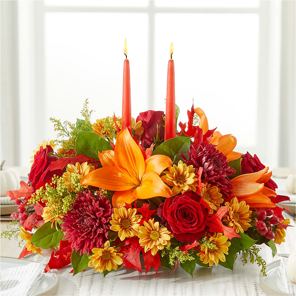 Autumn's Embrace Centerpiece – BLOOM & BLOSSOM NORTH RALEIGH, Cary NC