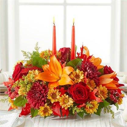 Autumn's Embrace Centerpiece – BLOOM & BLOSSOM NORTH RALEIGH, Cary NC
