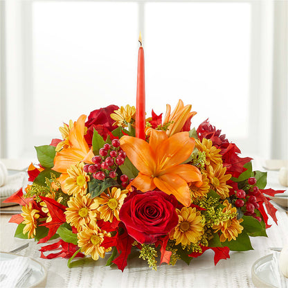 Autumn's Embrace Centerpiece – BLOOM & BLOSSOM NORTH RALEIGH, Cary NC